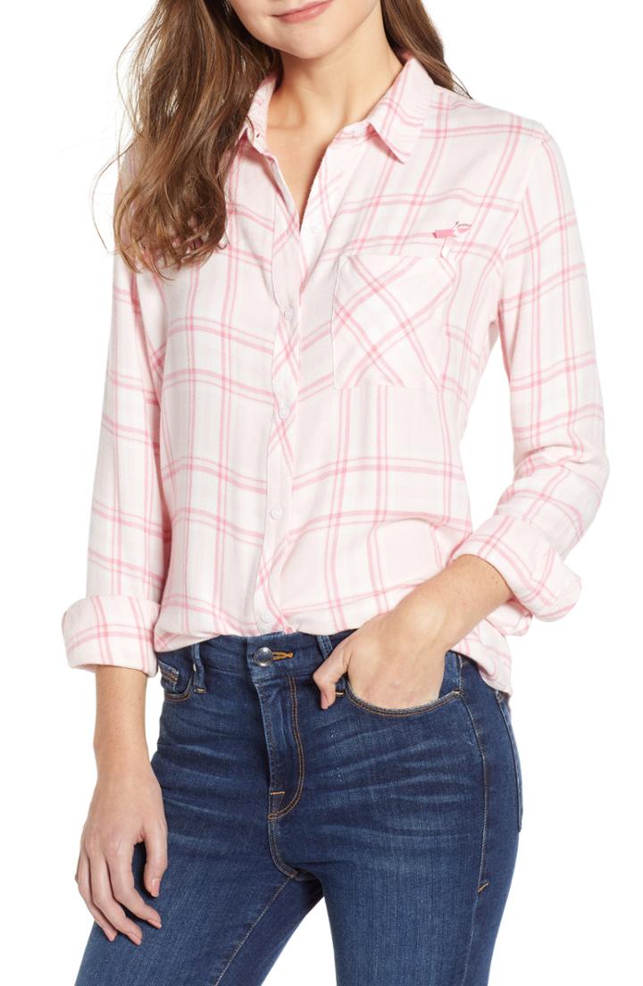 Women's Rails Hunter Plaid Shirt, Size - Pink