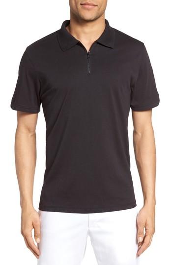 Men's Zachary Prell Libani Zip Polo, Size - Black