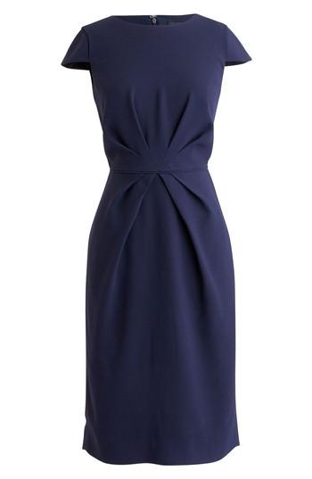 Women's J.crew Luz Tie Front Crepe Dress - Blue