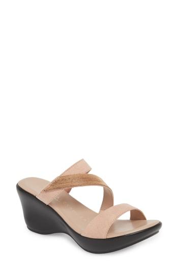 Women's Athena Alexander Peyton Asymmetrical Slide Sandal .5 M - Metallic