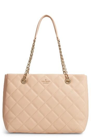 Kate Spade New York Emerson Place - Allis Leather Tote - Beige
