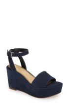 Women's Splendid Felix Platform Wedge Sandal .5 M - Blue