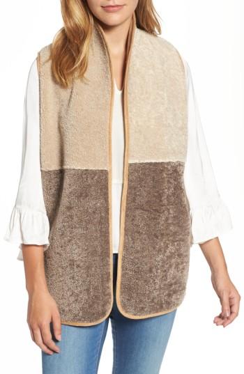 Women's Velvet By Graham & Spencer Reversible Faux Shearling Vest - Brown