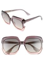 Women's Dior Gaia 58mm Square Sunglasses - Grey Pink