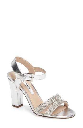 Women's Nina Sylvie Ankle Strap Sandal M - Metallic