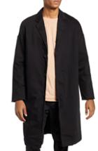 Men's Neuw Relaxed Fit Long Denim Coat - Black