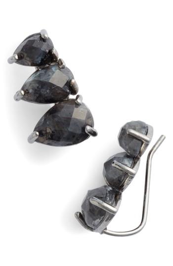 Women's Nakamol Design Three-stone Ear Crawlers