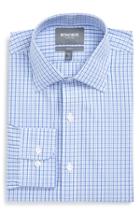 Men's Bonobos Slim Fit Wrinkle Free Check Dress Shirt 36 - Blue
