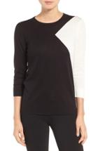 Women's Halogen Cotton Blend Pullover, Size - Black