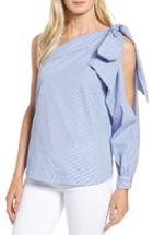Women's Halogen One-shoulder Bow Top - Blue