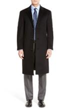 Men's Hart Schaffner Marx Sheffield Classic Fit Wool & Cashmere Overcoat S - Black