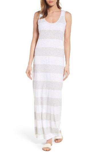 Women's Press Stripe Racerback Maxi Dress - Grey
