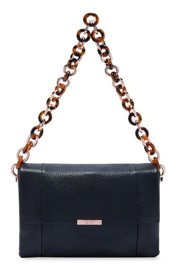 Ted Baker London Ipomoea Leather Shoulder Bag - Black