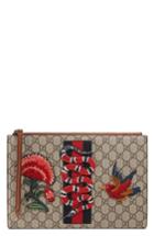 Gucci Merveilles Gg Supreme Embellished Zip Pouch -