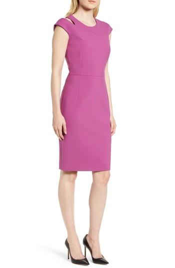 Women's Boss Danouk Shoulder Cutout Dress R - Purple