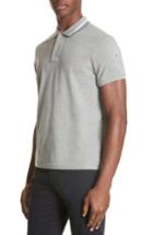 Men's Moncler Tipped Jersey Polo - Grey