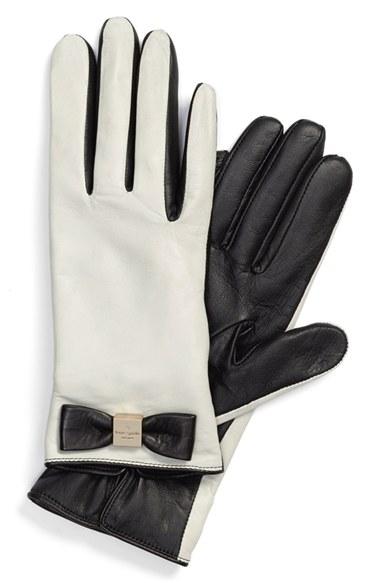 Women's Kate Spade New York 'bow Logo' Gloves - Ivory