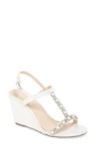 Women's Paradox London Pink Kiana Embellished Wedge Sandal .5 M - Metallic