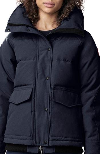 Women's Canada Goose Deep Cove Arctic Tech Water Resistant 625 Fill Power Down Bomber Jacket - Blue
