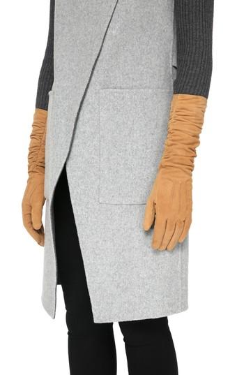 Women's Soia & Kyo Long Suede Gloves - Brown