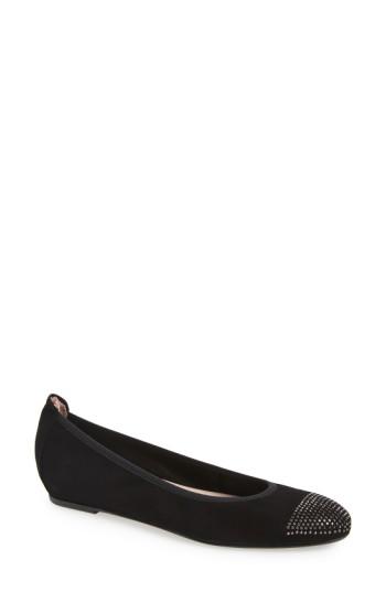 Women's Patricia Green 'starr' Studded Ballet Flat M - Black