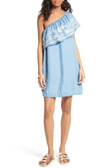 Women's Rebecca Minkoff Rita Chambray One-shoulder Dress