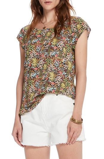 Women's Scotch & Soda Tropical Print Top - Green