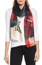 Women's Vince Camuto Overgrown Stripe Rose Oblong Scarf