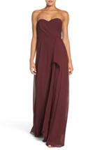 Women's Amsale 'jaycie' Drape Strapless Chiffon Gown