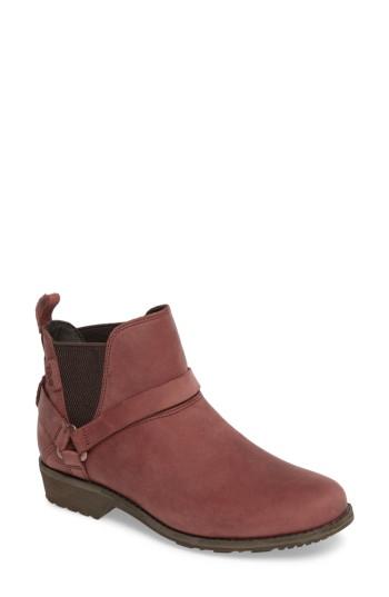 Women's Teva Dina La Vina Dos Waterproof Chelsea Boot M - Red