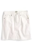 Women's J.crew Denim Fringe Mini Skirt - White