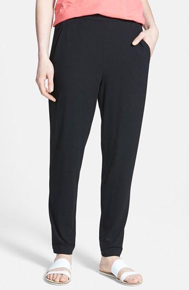 Women's Eileen Fisher Slouchy Slim Jersey Ankle Pants