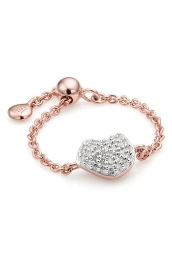 Women's Monica Vinader Nura Mini Heart Friendship Chain Ring