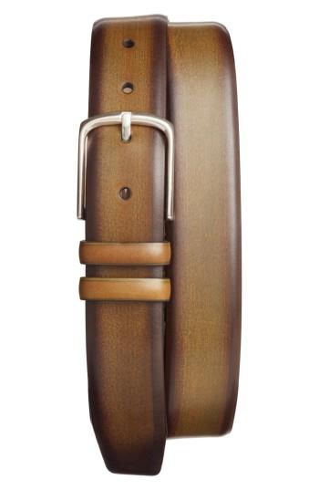Men's Mezlan Palma Leather Belt - Olive