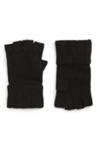 Women's Ugg Texture Knit Fingerless Gloves, Size - Black