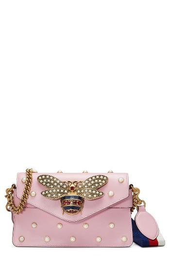 Gucci Mini Broadway Leather Shoulder Bag - Pink