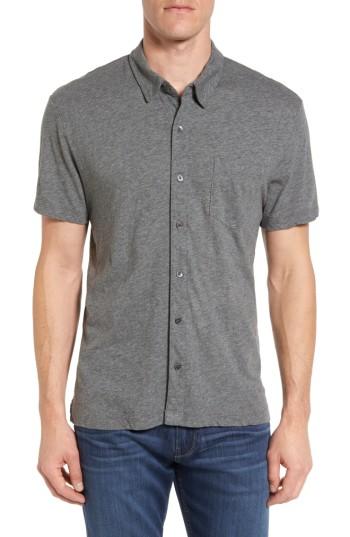 Men's James Perse Button Down Polo (xs) - Grey