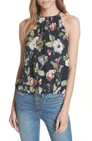 Women's Alice + Olivia Rosa Floral Halter Top - Blue