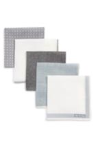 Men's The Tie Bar Basic Grey 5-pack Pocket Squares