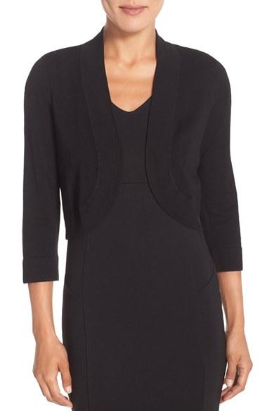 Women's Eliza J Open Front Bolero - Black