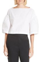 Women's 3.1 Phillip Lim Ruched Cotton Top - White