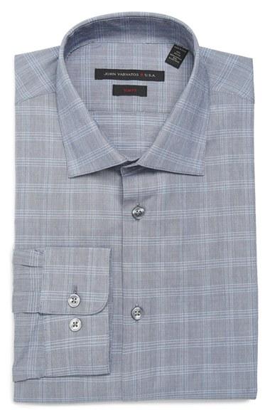 Men's John Varvatos Star Usa Soho Slim Fit Stretch Plaid Dress Shirt