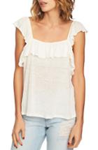 Women's 1.state Square Neck Ruffle Top, Size - Ivory