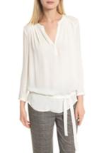 Women's Joie Silk Georgette Blouson Top, Size - White