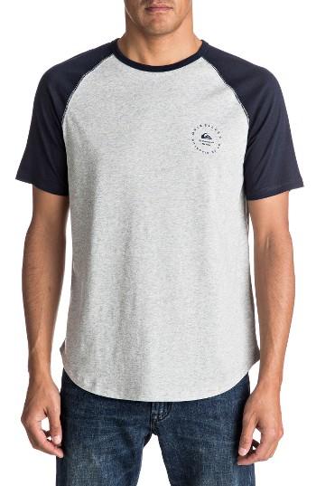 Men's Quiksilver Alo Nah Raglan T-shirt, Size - Grey