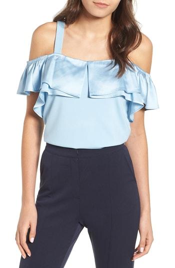 Women's Lost Ink Ruffle Camisole, Size - Blue