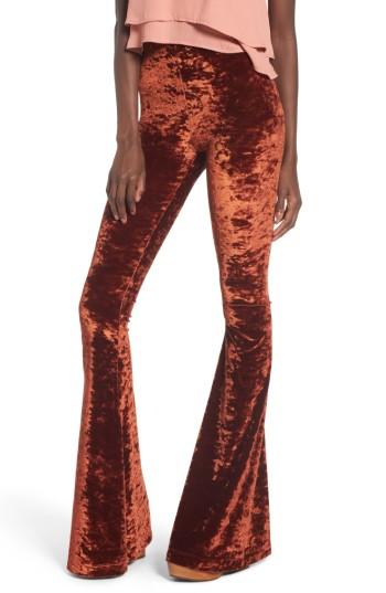 Women's Show Me Your Mumu Bam Bam Bells Velvet Bell Bottoms - Brown