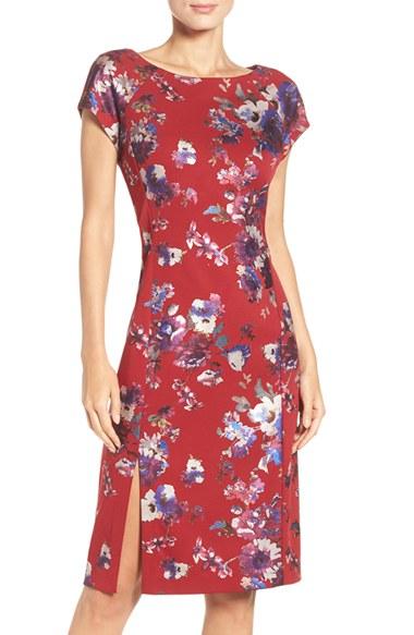 Women's Eci Foil Print Scuba Sheath Dress
