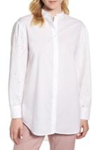 Women's Nordstrom Signature Embroidered Yoke Blouse - White