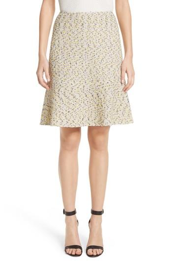 Women's St. John Collection Romee Tweed Fit & Flare Skirt - Yellow